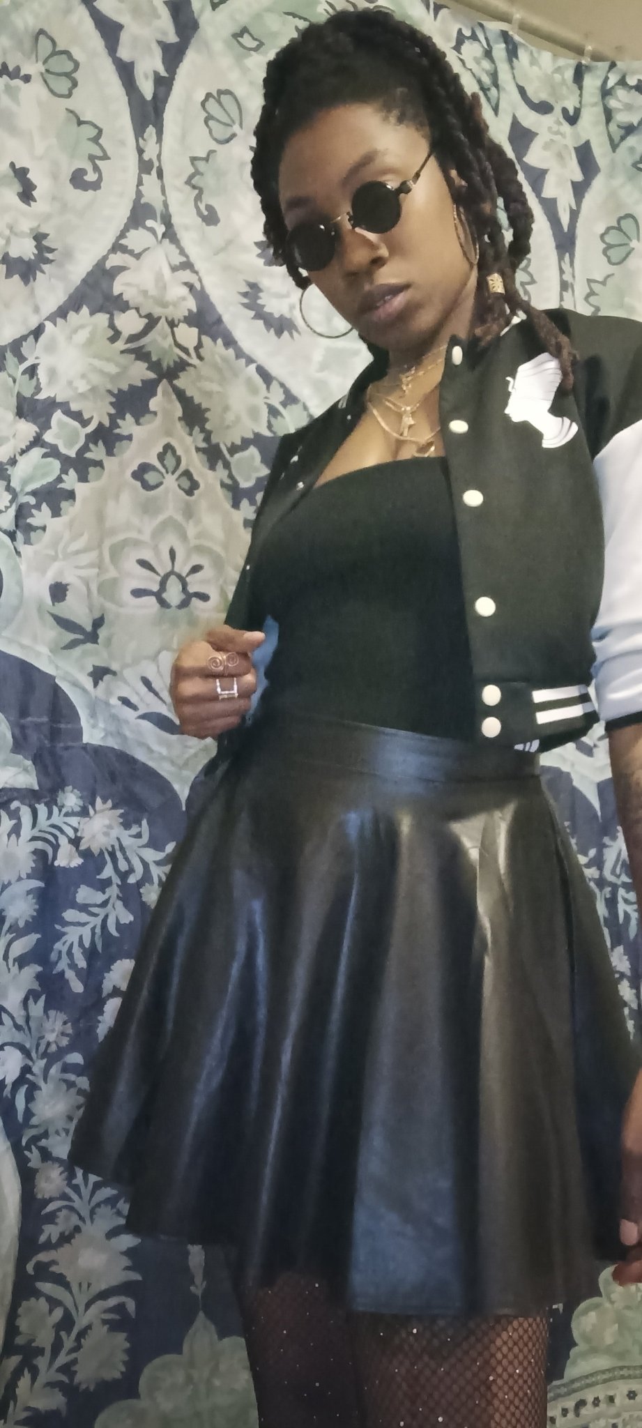 *PRE - ORDER* RBL GRL Faux Leather Circle Skirt - REBELLIOUS1S