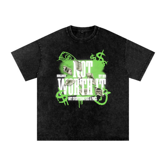 Snow Washed Oversized Cotton T-Shirt