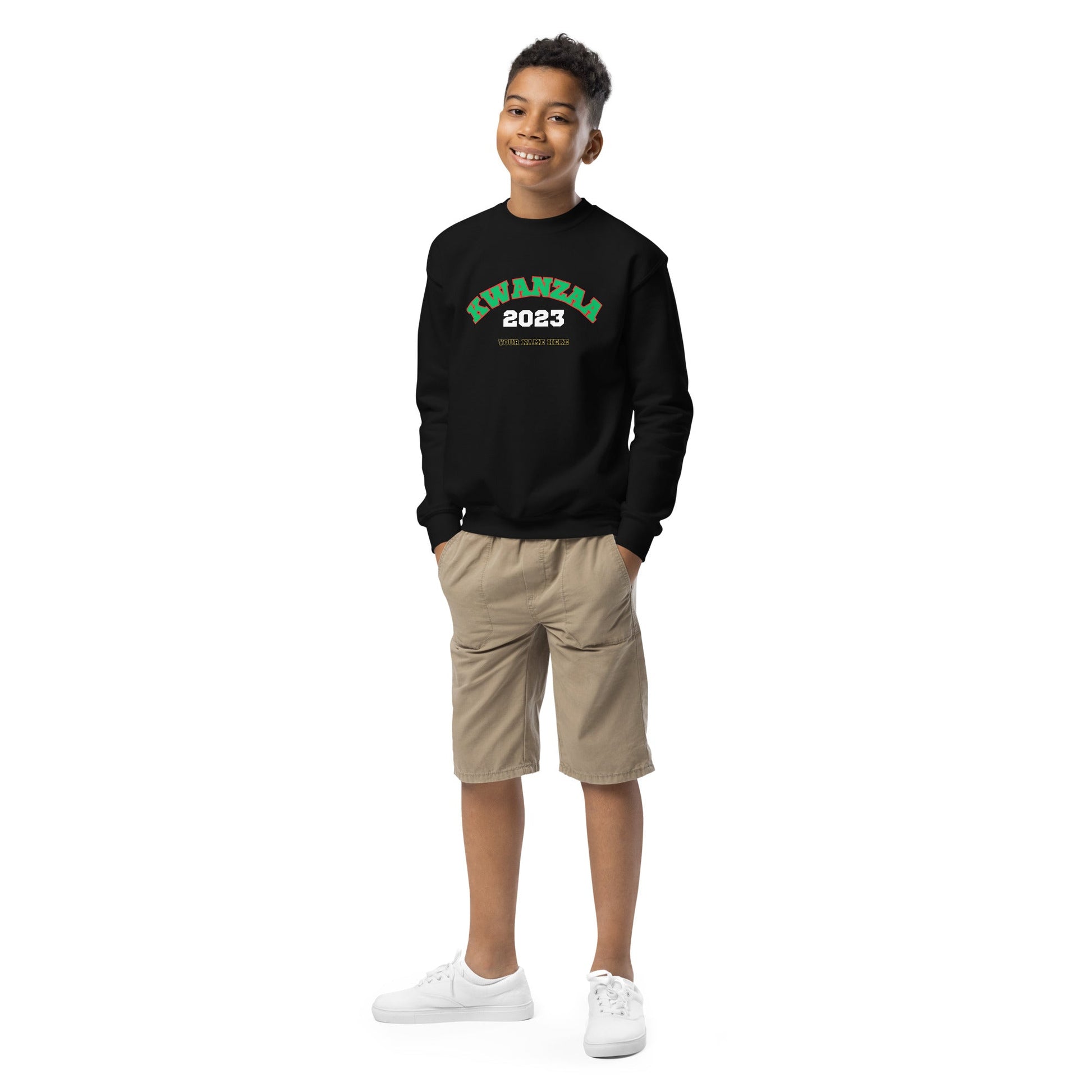Custom Kwanzaa Youth Sweatshirt - REBELLIOUS1S