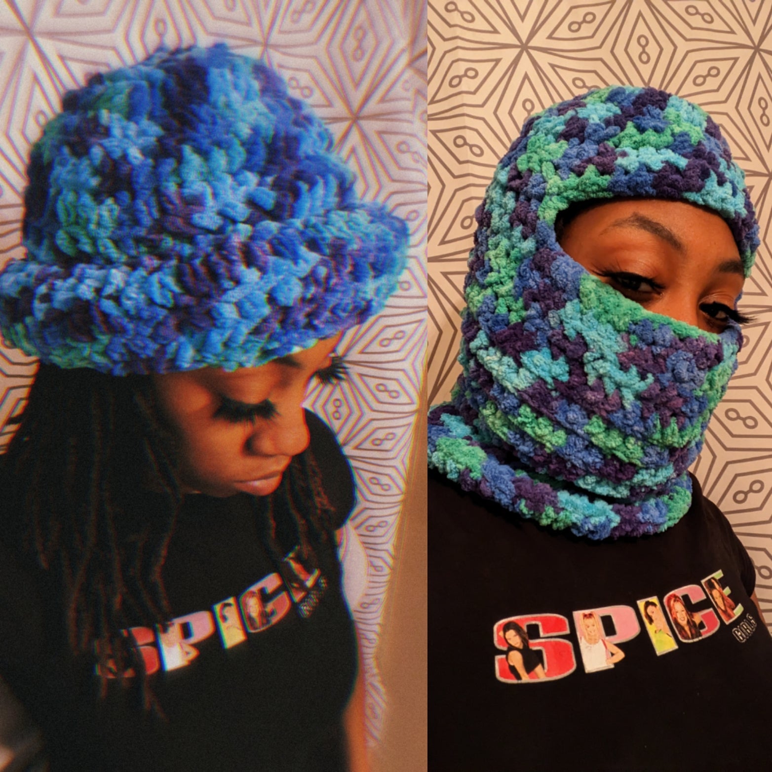 Rebellious1s 2 - In - 1 Crochet Hat/Ski Mask - REBELLIOUS1S